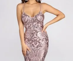 Windsor. Sandra Sequin Midi Dress -Bridal Dresses popular shop 05001 0304 3