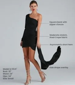 Windsor. Emily One-Shoulder Pleated Asymmetric Mini Dress -Bridal Dresses popular shop 05001 0587 9 8baf1cdd df09 48af b2a9 a4d7e4d71b74