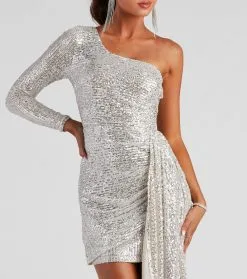 Windsor. Talulla Formal One-Shoulder Sequin Mini Dress -Bridal Dresses popular shop 05001 0716 4 328d0067 fce0 4509 b5ed d62d2a71773e