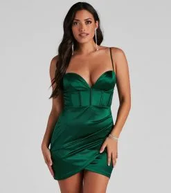 Windsor. Araceli Plunge Neck Satin Formal Dress -Bridal Dresses popular shop 05001 0836 3