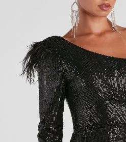 Windsor. Cassidy Formal Sequin Feather Dress 9 Windsor. Cassidy Formal Sequin Feather Dress -Bridal Dresses popular shop 05001 1029 2 167f1860 789a 4573 8146 e2a3e65cbf2f