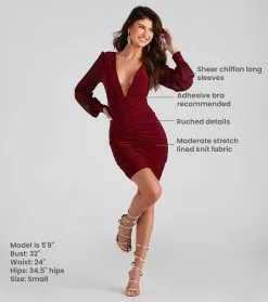 Windsor. Amaria Formal Ruched Chiffon Mini Dress -Bridal Dresses popular shop 05001 1031 9