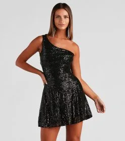 Windsor. Jackie Sequin A-Line Party Dress