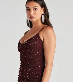 Windsor. Kylie Rhinestone Mesh Mini Dress -Bridal Dresses popular shop 05001 1109 4