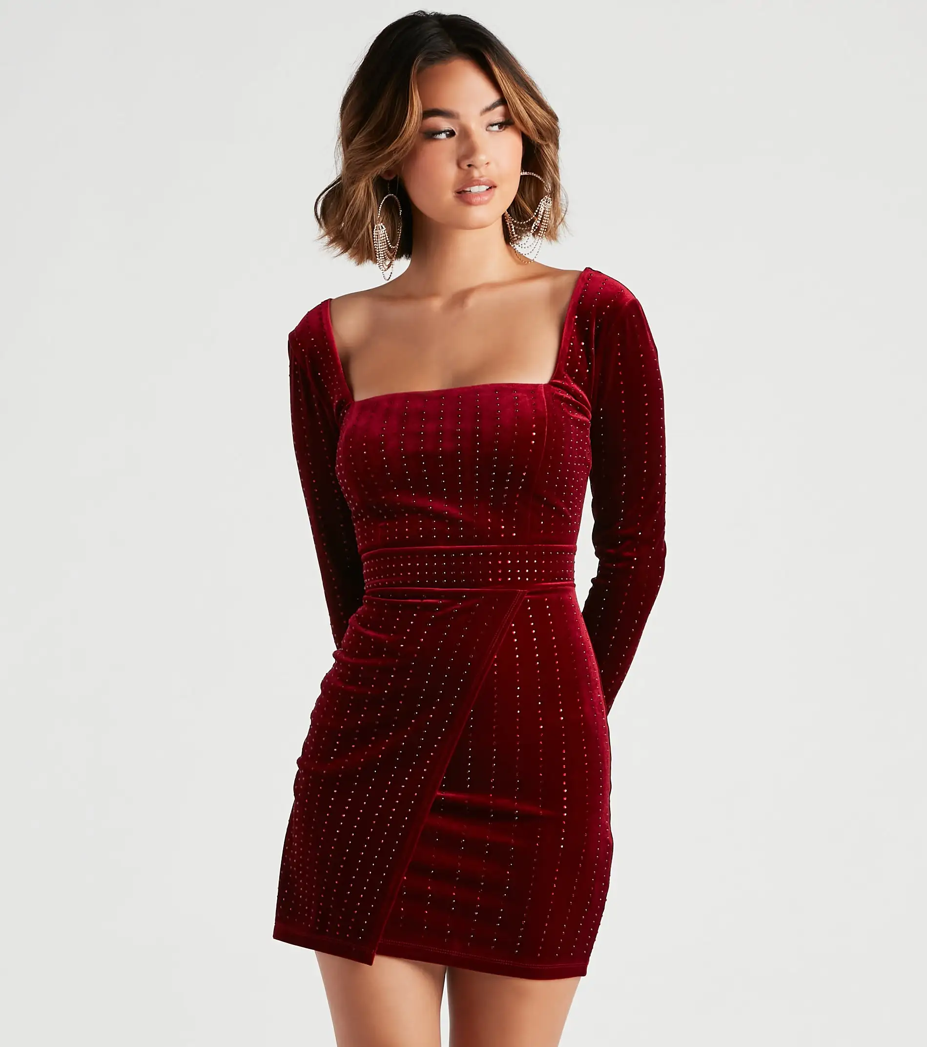 Windsor. Katrina Velvet Long Sleeve Dress 3 Windsor. Katrina Velvet Long Sleeve Dress