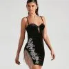 Windsor. Laney Rhinestone Pearl Velvet Mini Dress -Bridal Dresses popular shop 05001 1183 1