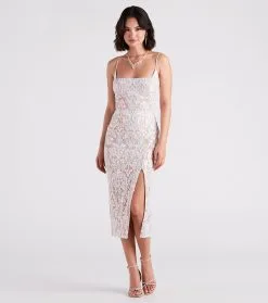 Windsor. Roxanne Formal Sequin Lace-Up Midi Dress -Bridal Dresses popular shop 05001 1348 1