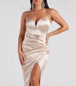 Windsor. Gretta Formal Satin Wrap Midi Dress 13 Windsor. Gretta Formal Satin Wrap Midi Dress -Bridal Dresses popular shop 05001 1367 4