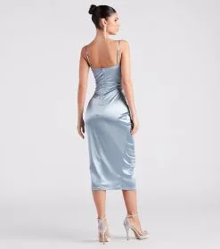 Windsor. Gretta Formal Satin Wrap Midi Dress 15 Windsor. Gretta Formal Satin Wrap Midi Dress -Bridal Dresses popular shop 05001 1368 2