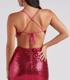 Windsor. Elsie Ruched Sequin Mini Dress -Bridal Dresses popular shop 05001 1380 4