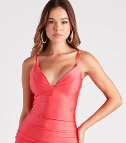 Windsor. Camila Formal Ruched Open Back Mini Dress -Bridal Dresses popular shop 05001 1387 4