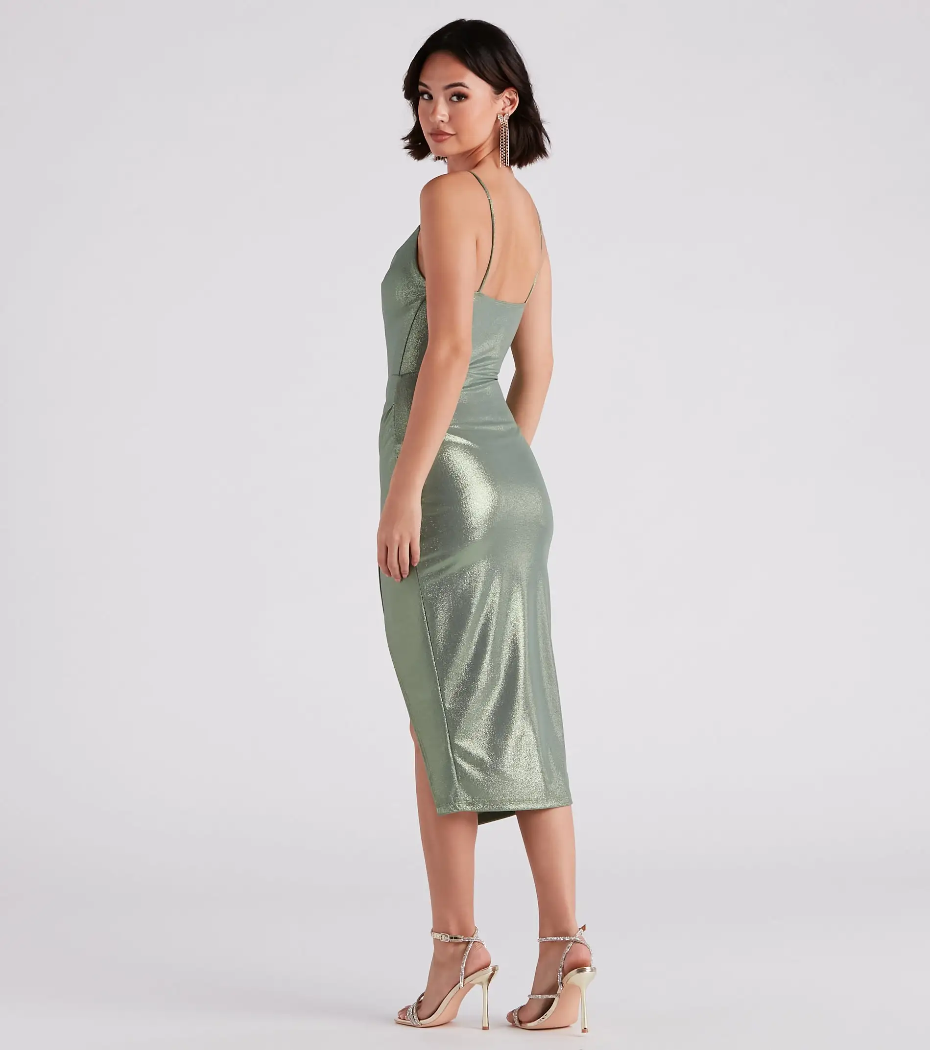 Windsor. Liv Formal Metallic Midi Dress 8 Windsor. Liv Formal Metallic Midi Dress - Image 6