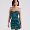 Windsor. Leanna Satin Strappy Mini Dress