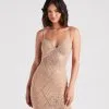 Windsor. Nessa Rhinestone Mesh Party Dress