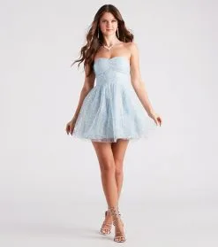 Windsor. Esmeralda Tulle Sequin Strapless Party Dress -Bridal Dresses popular shop 05001 1514 3