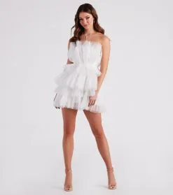 Windsor. Kayla Tulle Short Party Dress -Bridal Dresses popular shop 05001 1630 3