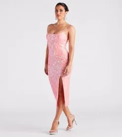 Windsor. Karley Formal Sequin Low Back Midi Dress -Bridal Dresses popular shop 05001 1670 3