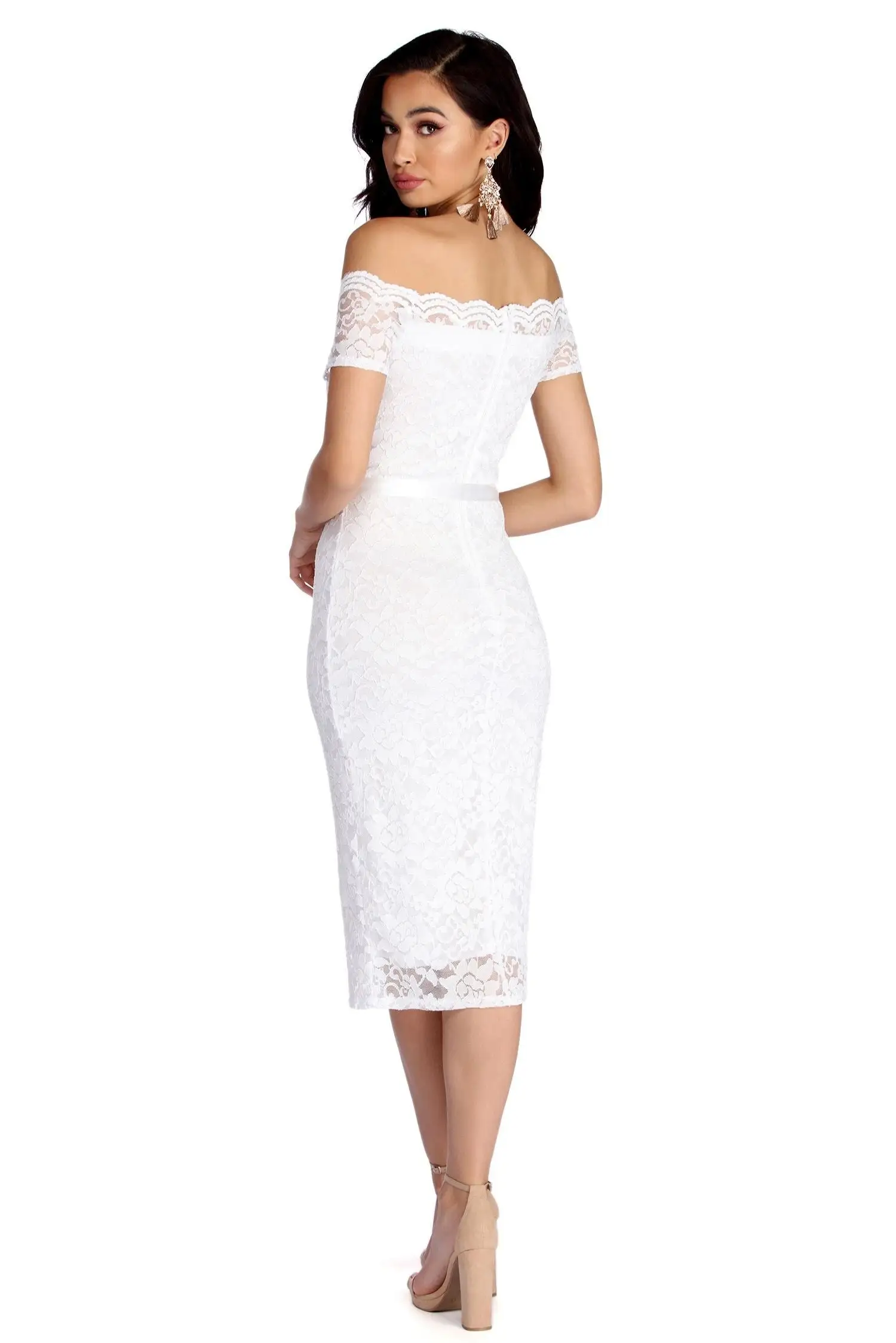 Windsor. Faith Formal Midi Lace Dress 5 Windsor. Faith Formal Midi Lace Dress - Image 3