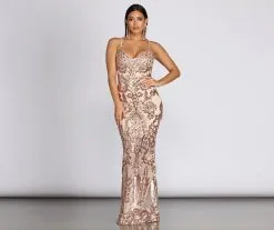 Windsor. Laylah Sequin Mermaid Gown