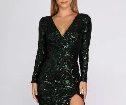 Windsor. Kendall Formal High Slit Sequin Dress 9 Windsor. Kendall Formal High Slit Sequin Dress -Bridal Dresses popular shop 05002 0284 4