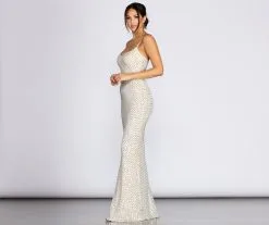 Windsor. Odessa Sequin Mesh Evening Gown -Bridal Dresses popular shop 05002 0292 3