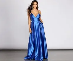 Windsor. Tawny Formal Satin Pleated Dress -Bridal Dresses popular shop 05002 0381 4 15e164f6 8bc8 4487 bead 5cea625d32cb