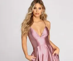 Windsor. Bindi Satin A-Line Dress -Bridal Dresses popular shop 05002 0398 3