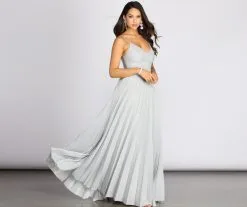 Windsor. Stacey Lurex Glitter A-Line Dress