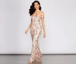 Windsor. Karleen Sequin Off Shoulder Dress -Bridal Dresses popular shop 05002 0494 3