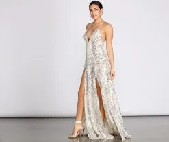 Windsor. Keana Double Slit Scroll Sequin Dress 9 Windsor. Keana Double Slit Scroll Sequin Dress -Bridal Dresses popular shop 05002 0566 5 64fa3b72 0da2 4db1 a5c1 cb0bf1409ef7