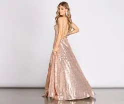 Windsor. Kay Sequin Lace Up Dress