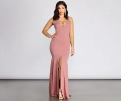 Windsor. Alia Deep V Mermaid Dress
