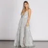 Windsor. Janica Plunging Glitter A-Line Dress -Bridal Dresses popular shop 05002 0623 1