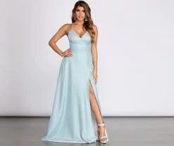 Windsor. Millie Glitter Cross Back A Line Dress