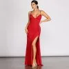 Windsor. Emmy Crepe Ruched Wrap Dress