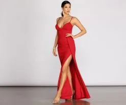 Windsor. Emmy Crepe Ruched Wrap Dress -Bridal Dresses popular shop 05002 0667 4