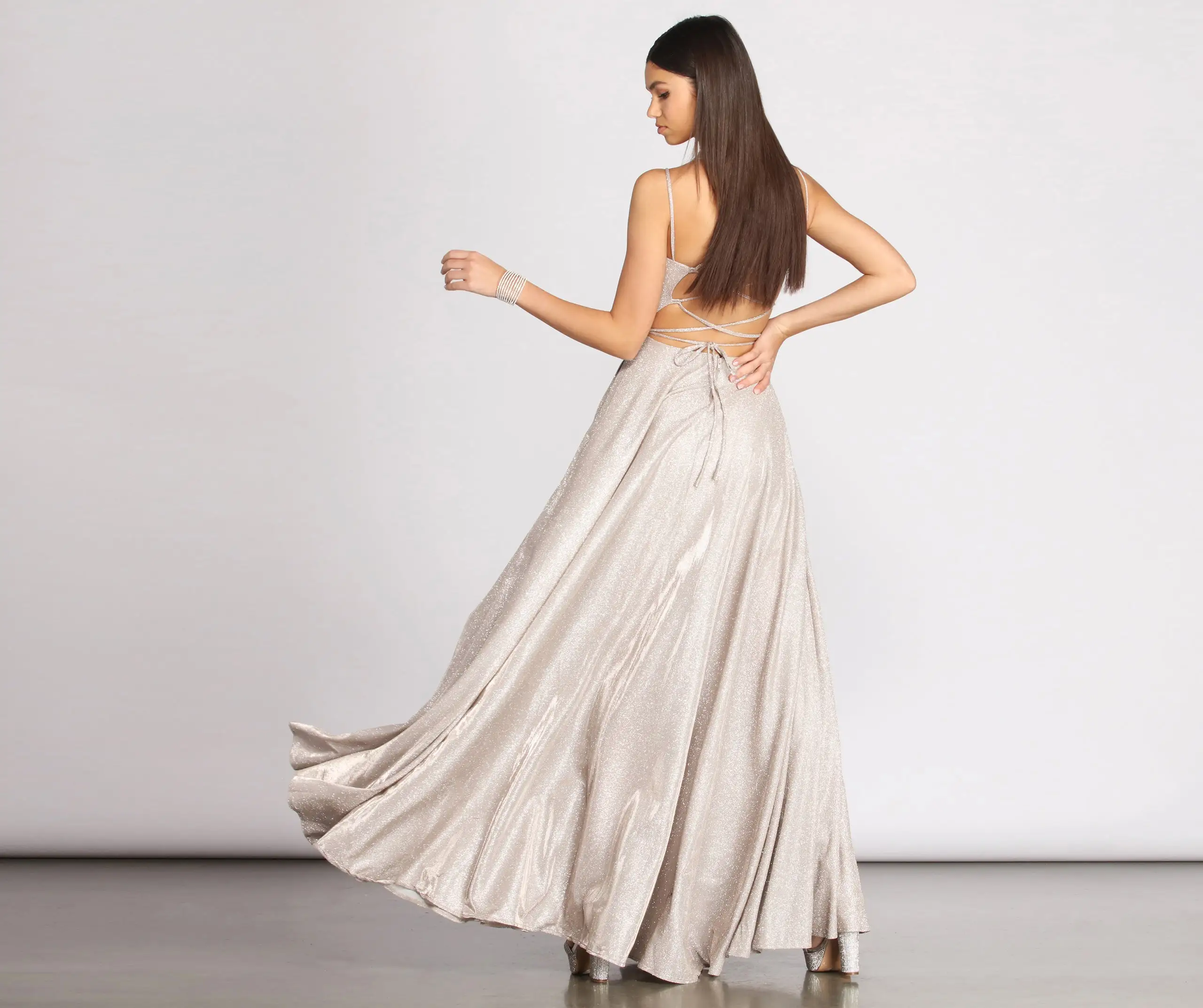 Windsor. Shira Shine Lace Back Gown 4 Windsor. Shira Shine Lace Back Gown - Image 2