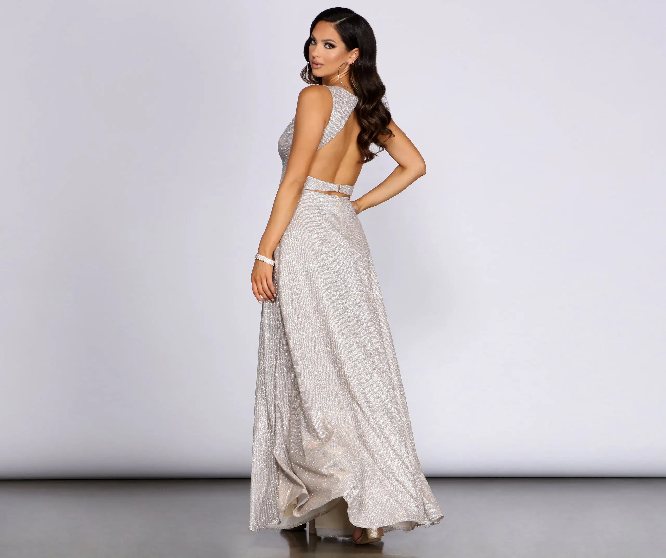 Windsor. Marie-Anne Glitter High Slit Dress 4 Windsor. Marie-Anne Glitter High Slit Dress - Image 2