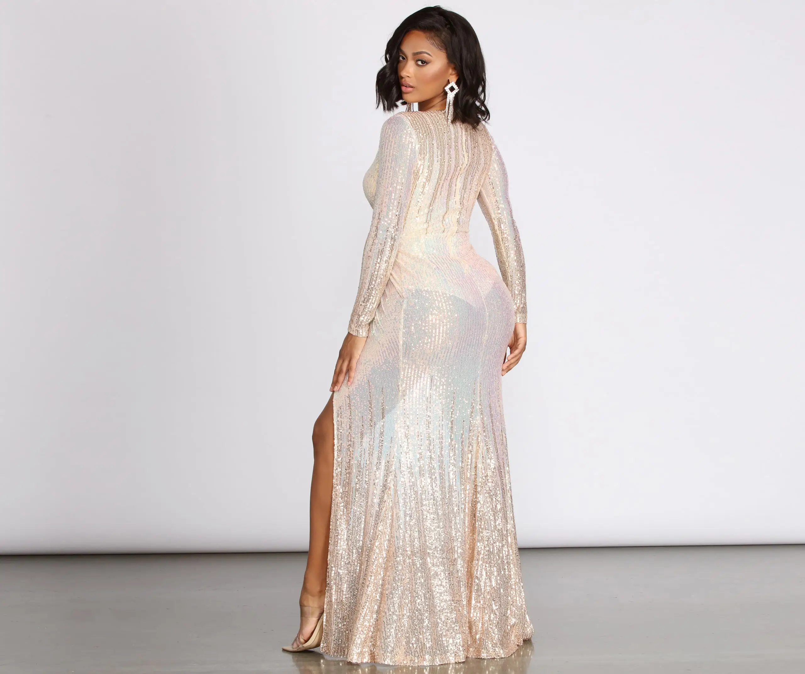 Windsor. Kenia Ombre Sequin Wrap Dress 4 Windsor. Kenia Ombre Sequin Wrap Dress - Image 2