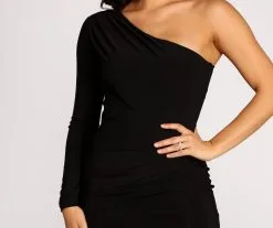 Windsor. Rudy One Sleeve High Slit Dress -Bridal Dresses popular shop 05002 0893 4