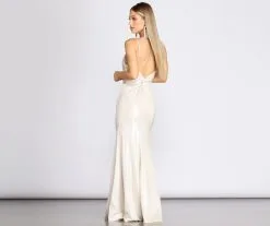 Windsor. Harley Formal Knot Glitter Dress