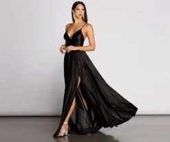 Windsor. Isabelle Satin A-Line Dress