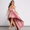 Windsor. Felicity Scallop Neck Taffeta High Low Dress 2 Windsor. Felicity Scallop Neck Taffeta High Low Dress -Bridal Dresses popular shop 05002 0938 1