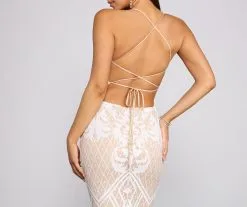 Windsor. Blair Sequin Scroll Sleeveless Formal Dress -Bridal Dresses popular shop 05002 0958 6