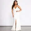 Windsor. Jenetta Front Slit Crepe Dress 1 Windsor. Jenetta Front Slit Crepe Dress -Bridal Dresses popular shop 05002 0965 1