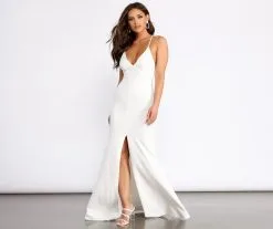 Windsor. Jenetta Front Slit Crepe Dress -Bridal Dresses popular shop 05002 0965 3