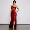 Windsor. Isla Formal One-Shoulder Satin Dress