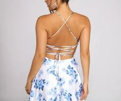 Windsor. Lindsey Formal Floral High-Slit Dress -Bridal Dresses popular shop 05002 1273 3 fad5c670 324a 4347 90b4 20f10759150b