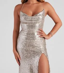 Windsor. Delilah Formal Sequin High Slit Dress -Bridal Dresses popular shop 05002 1279 4 a2b3033b e304 4fe8 a691 219ea72aeeaf