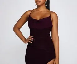 Windsor. Inez Formal High Slit Ruched Dress -Bridal Dresses popular shop 05002 1315 3